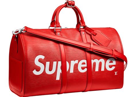 cappello supreme lv|Louis Vuitton x Supreme Keepall Bandouliere Epi 45 Red .